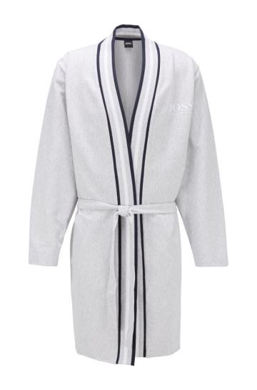 Szlafroki BOSS Kimono Style Szare Męskie (Pl77744)